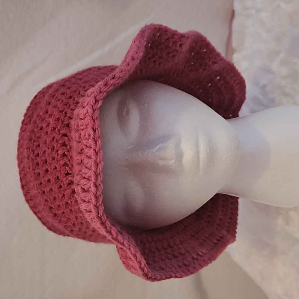 Womens New homemade Crochet bucket hat.